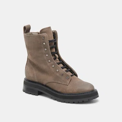 Dolce Vita Ranier Dp88m0060 Boots Women's Olive Suede Zipper Ankle Jobb309 In Brown