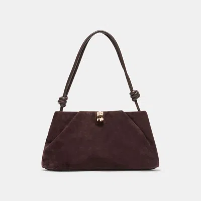 Dolce Vita Ravel Shoulder Bag In Chocolate Suede By