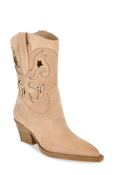 Dolce Vita Ravena Cutout Western Boot In Bamboo Suede