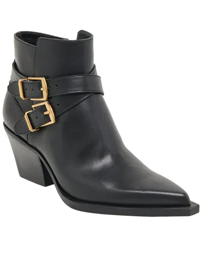 Dolce Vita Rayner Leather Heeled Bootie In Black