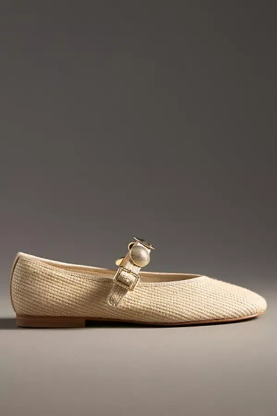Dolce Vita Relan Ballet Flats Lt Natural Raffia In Neutral
