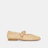 Dolce Vita Relan Ballet Flats Natural Cross Hatch Raffia In Multi