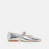 Dolce Vita Relan Ballet Flats Silver Distressed Leather In Silver