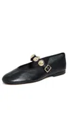 Dolce Vita Relan Mary Jane Flat In Black Leather