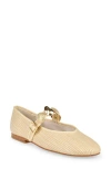 Dolce Vita Relan Mary Jane Flat In Light Natural Raffia