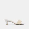 Dolce Vita Rexa Pearl Heels Off White Satin In Silver