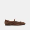 Dolce Vita Reyes Ballet Flats Dk Brown Suede