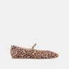 Dolce Vita Reyes Ballet Flats Dk Leopard Suede In Animal Print