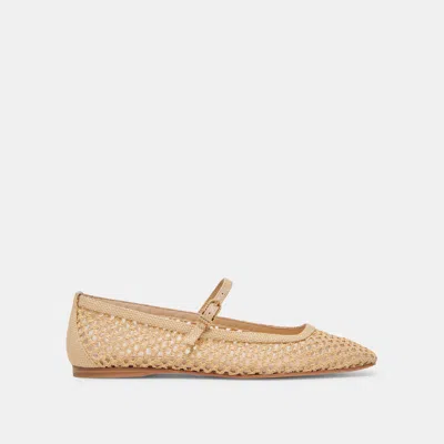 Dolce Vita Reyes Ballet Flats Lt Natural Woven Raffia