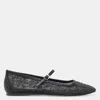 Dolce Vita Reyes Crystal Ballet Flats Black Mesh In Black Mesh Rhinestone