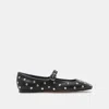Dolce Vita Reyes Stud Ballet Flats Black Leather In Black