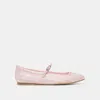 Dolce Vita Reyes X Byrdie Golf Wide Ballet Flats Pink Plaid Gingham