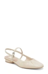Dolce Vita Rianne Slingback Mary Jane Flat In Ivory Crinkle Patent