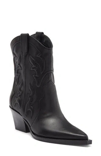 Dolce Vita Rimona Western Boot In Black Leather
