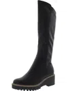 DOLCE VITA RISKY WOMENS FAUX LEATHER LUG SOLE KNEE-HIGH BOOTS