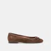 Dolce Vita Ritla Ballet Flats Dk Brown Suede