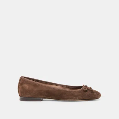 Dolce Vita Ritla Ballet Flats Dk Brown Suede