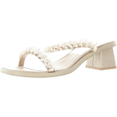 Dolce Vita River Pearl Womens Embellished Slides Heels