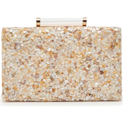 Dolce Vita Rockee Pebble Encrusted Convertible Clutch In Natural