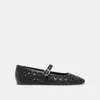 Dolce Vita Rodni Eyelet Perf Ballet Flats Black Leather