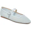 Dolce Vita Rodni Mary Jane Flat In Light Blue Woven Mesh