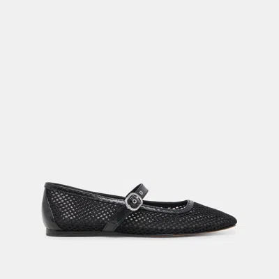 Dolce Vita Rodni Mesh Ballet Flats Black Woven Mesh