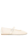 Dolce Vita Women's Reyes Pearl Square-toe Mary Jane Flats In Cream