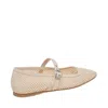 Dolce Vita Rodni Mesh Ballet Flats Creme Woven Mesh In Brown