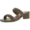 Dolce Vita Ronin Womens Braided Square Toe Mule Sandals In Brown