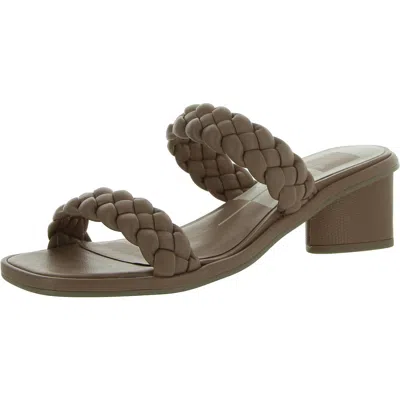 Dolce Vita Ronin Womens Braided Square Toe Mule Sandals In Multi