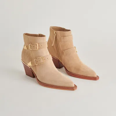 Dolce Vita Ronnie Booties Camel Suede In Brown