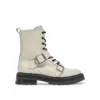 Dolce Vita Ronson Dp88m0050 Combat Boots Women's White Leather Ankle Jobb135 In White
