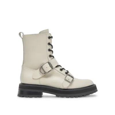 Dolce Vita Ronson Dp88m0050 Combat Boots Women's White Leather Ankle Jobb135