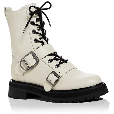 Dolce Vita Ronson Womens Lace Up Lug Sole Combat & Lace-up Boots In White