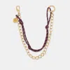 Dolce Vita Rope + Chain Bag Charm Burgundy Multi In Gold