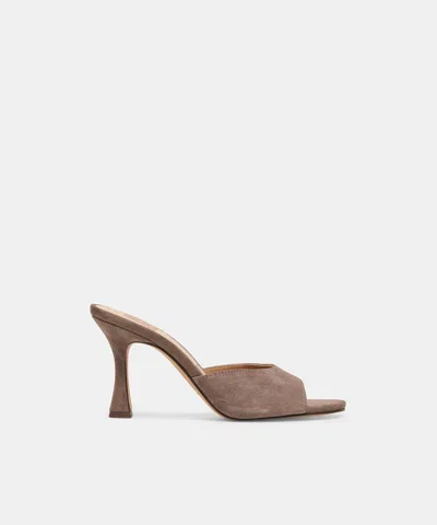 Dolce Vita Rosha Heels In Dove Suede Size 6 By  In Brown