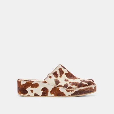 Dolce Vita Rosita Flats Cocoa Taurus Calf Hair In Brown