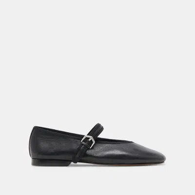 Dolce Vita Roslyn Ballet Flats Black Leather