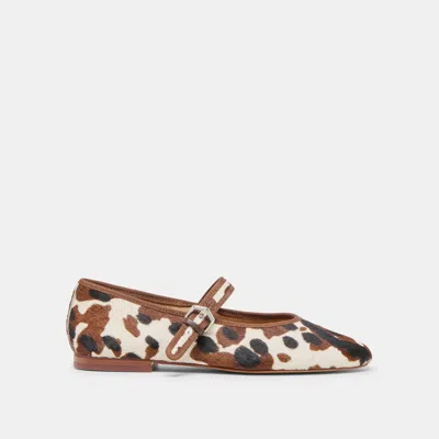 Dolce Vita Roslyn Ballet Flats Cocoa Taurus Calf Hair