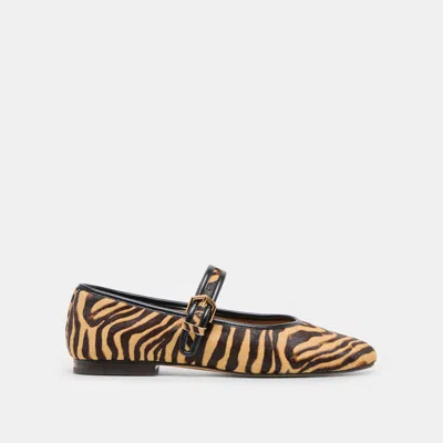 Dolce Vita Roslyn Ballet Flats Tiger Calf Hair In Brown