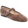 Dolce Vita Roslyn Mary Jane Flat In Smoke Velvet