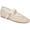 Dolce Vita Women's Roslyn Mesh Mary Jane Flats In White Leopard