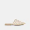 Dolce Vita Rova Bead Flats Ivory Disc Mesh