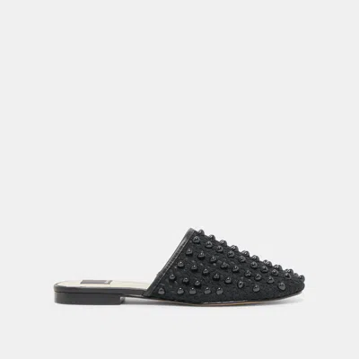 Dolce Vita Rova Bead Flats Onyx Beaded Mesh