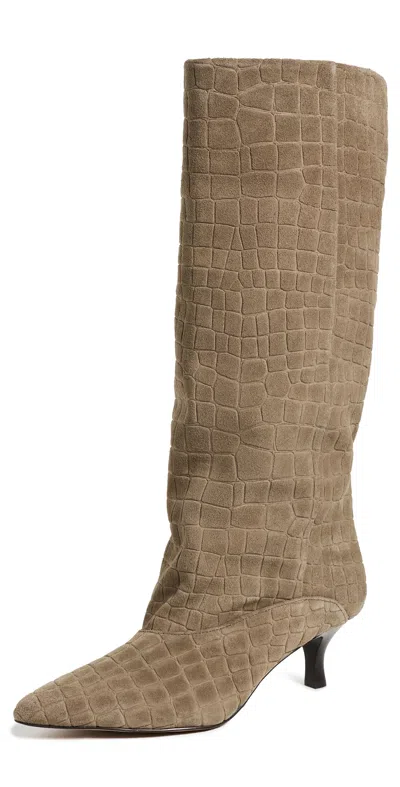 Dolce Vita Roxla Boots Taupe Suede In Brown