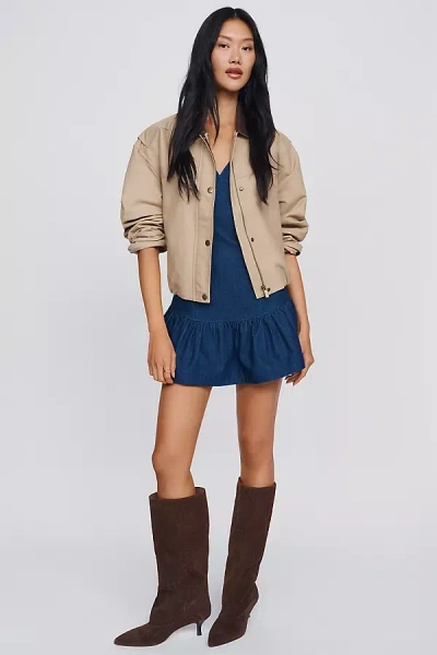 Dolce Vita Roxla Tall Kitten Heel Boots In Brown