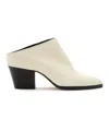 DOLCE VITA ROYA LEATHER MULE IN OFF WHITE LEATHER