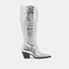 Dolce Vita Ryatt Extra Wide Calf Boots Silver Distressed Leather