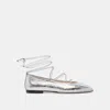 Dolce Vita Ryder Ballet Flats Silver Distressed Leather