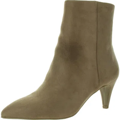 Dolce Vita Sabryna Womens Solid Faux Suede Ankle Boots In Beige